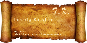 Tarsoly Katalin névjegykártya